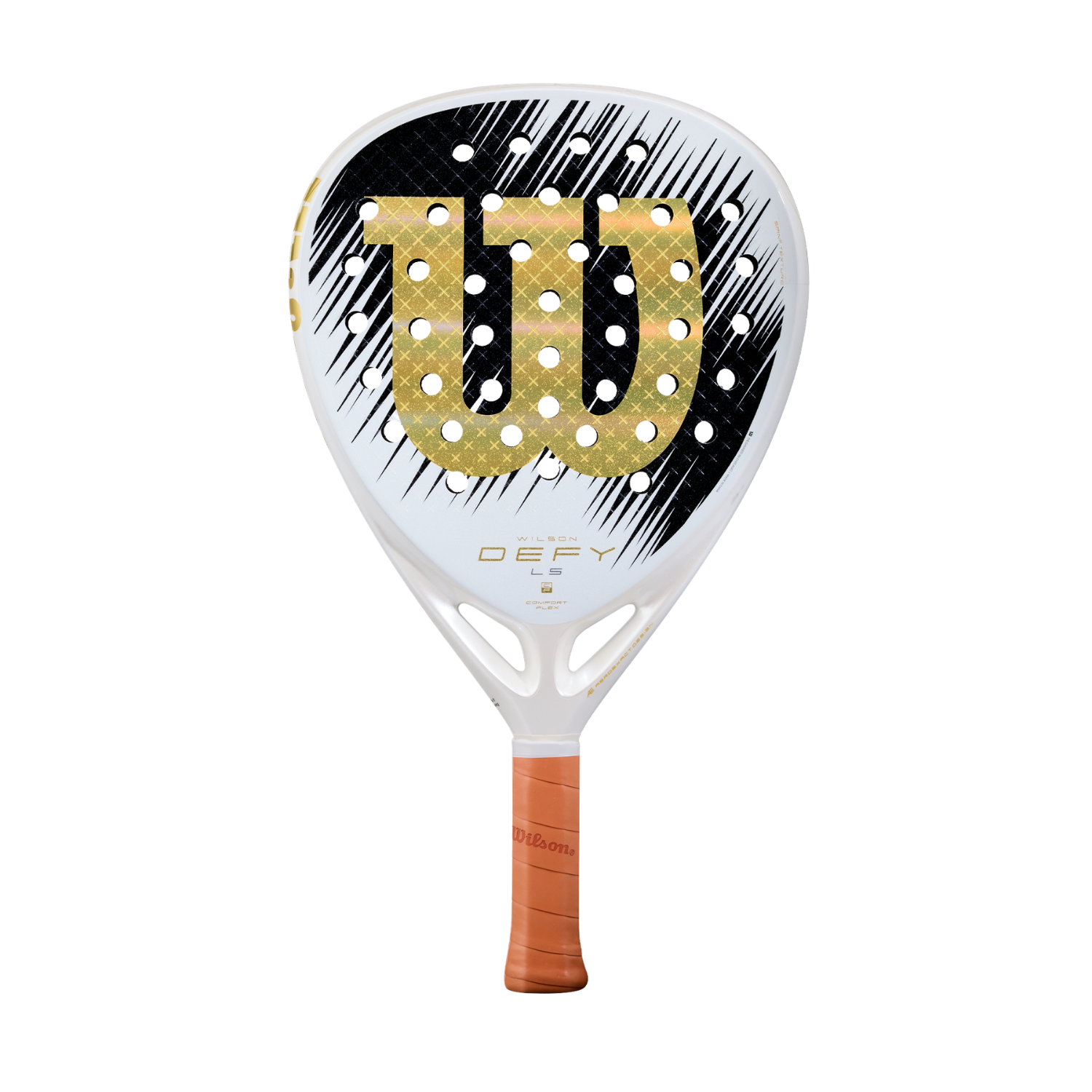 Wilson Defy LS V1 SE 2026 Padel Racket - White/Gold WR214611U White Gold G2 Padel Rackets Wilson