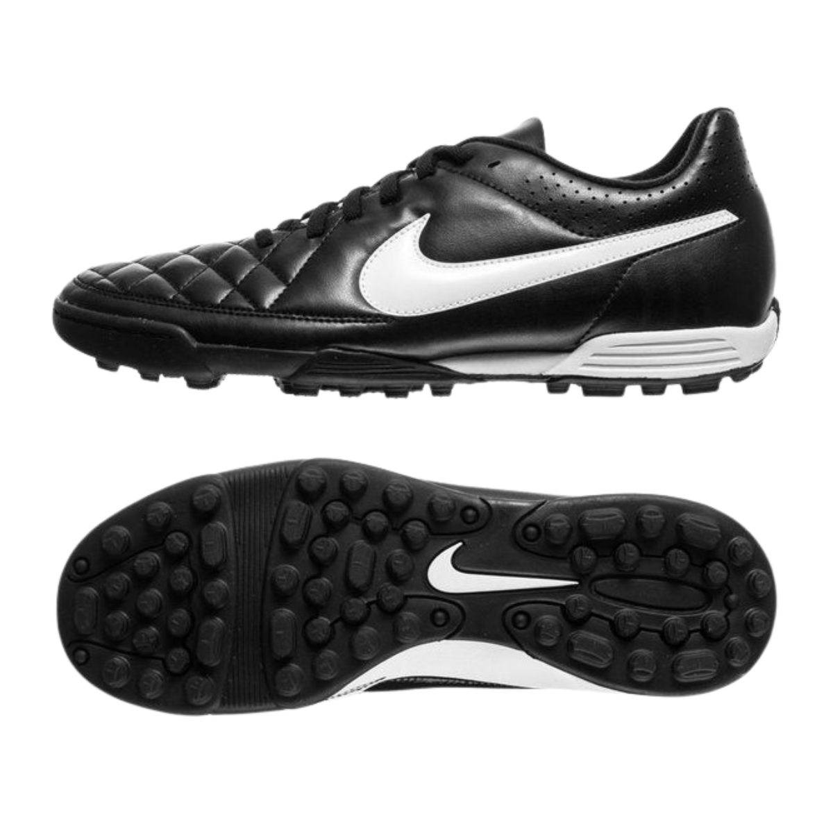Nike Tiempo Rio II Turf Football Boots - Black/White Football Boots Nike