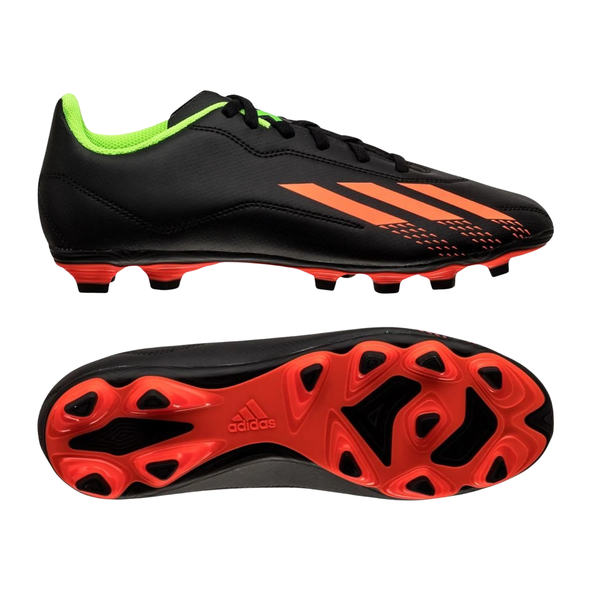 Adidas X Speedportal 4 FxG Football Boots Unisex, Core Black/Solar Red/Solar Green, side view