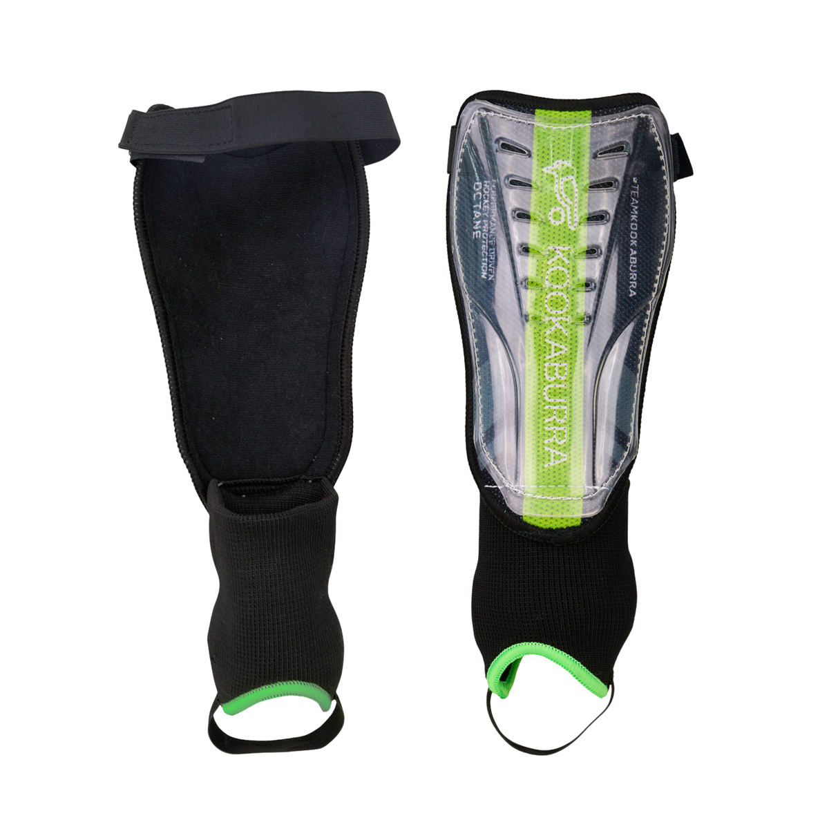 Kookaburra Octane Shinguards - Black/Lime Black Lime Kookaburra
