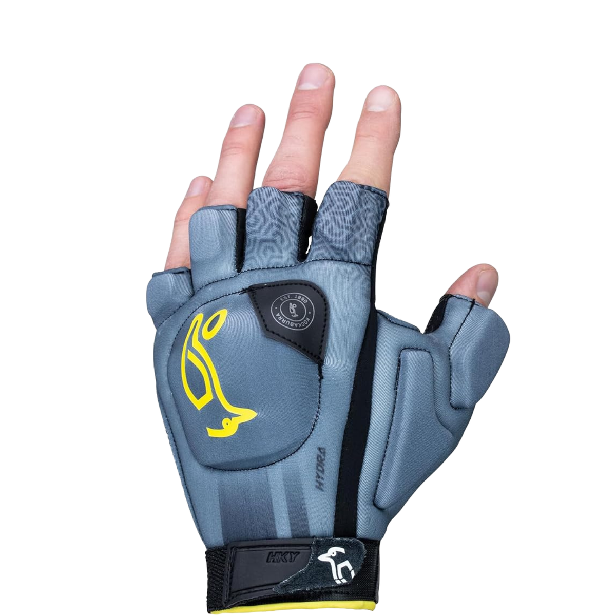 Kookaburra Hydra Handguards & Gloves, Grey, back view