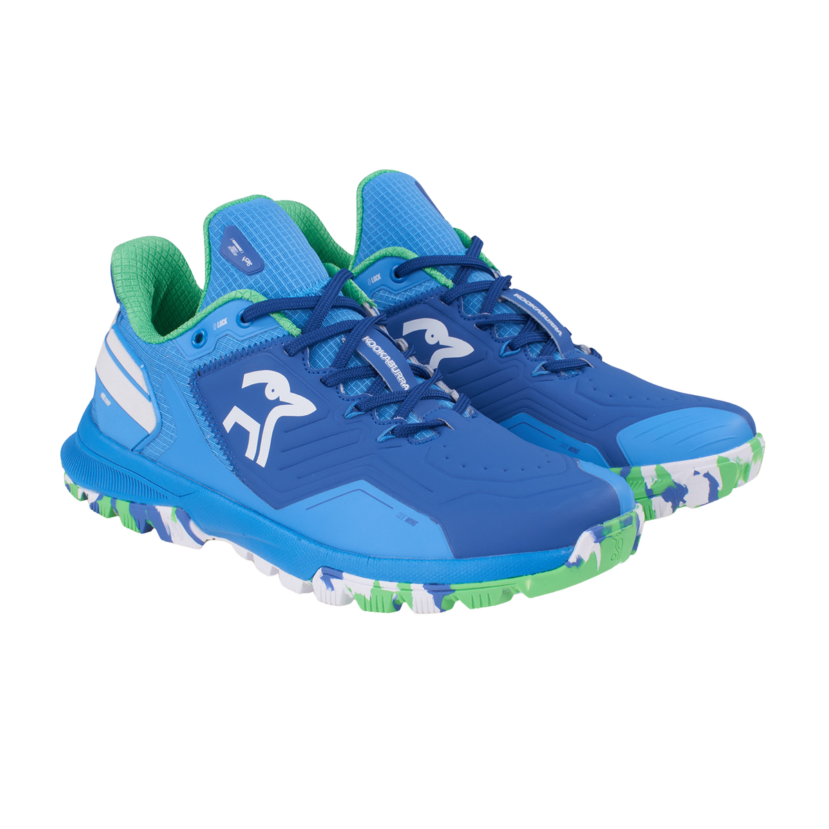 Kookaburra Apollo Hockey Shoes, Blue, side view