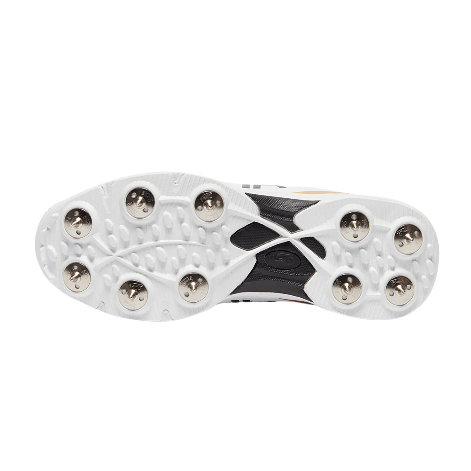 Kookaburra KC 3.0 Cricket Spikes - White/Gold Cricket Shoes Kookaburra