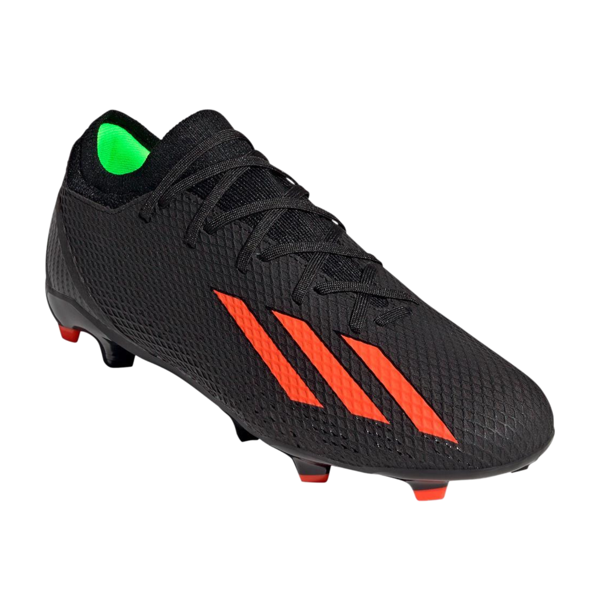 Adidas X Speedportal 3 FG Football Boots Unisex, Core Black/Solar Red, close-up detail