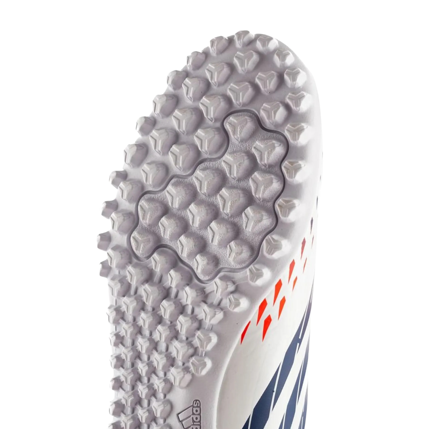 Adidas Predator Edge 4 TF Football Boots Unisex - White/Solar Yellow/Power Blue Football Boots Adidas