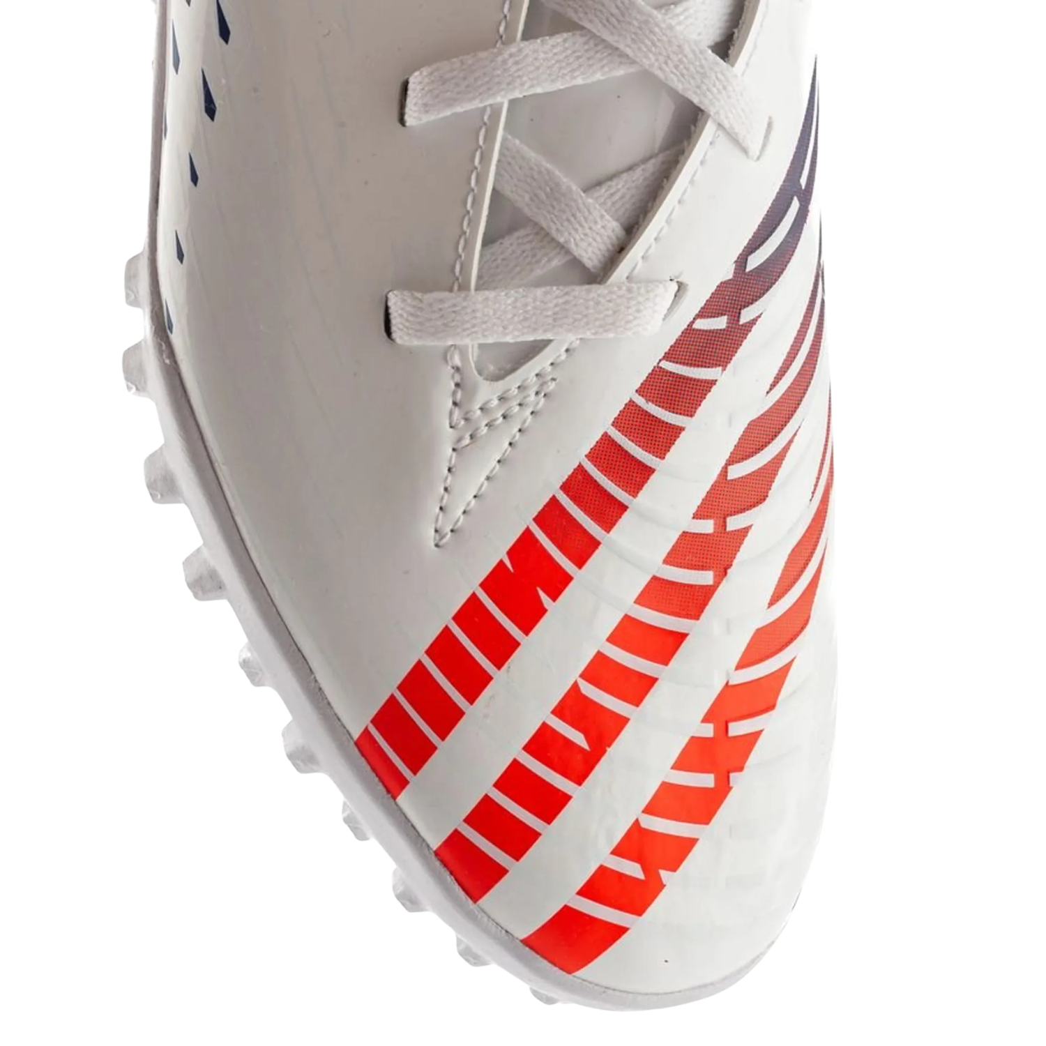 Adidas Predator Edge 4 TF Football Boots Unisex - White/Solar Yellow/Power Blue Football Boots Adidas