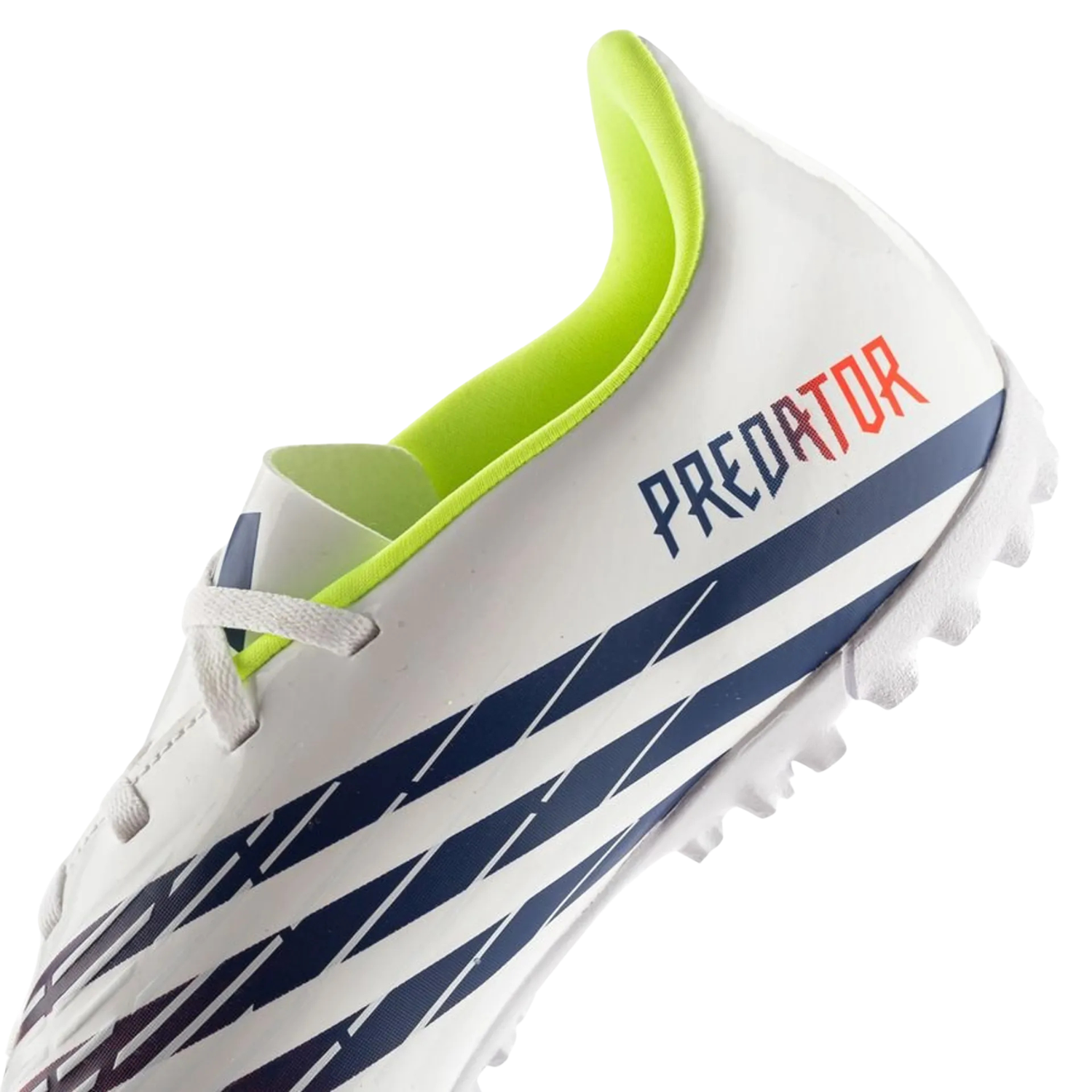 Adidas Predator Edge 4 TF Football Boots Unisex - White/Solar Yellow/Power Blue Football Boots Adidas