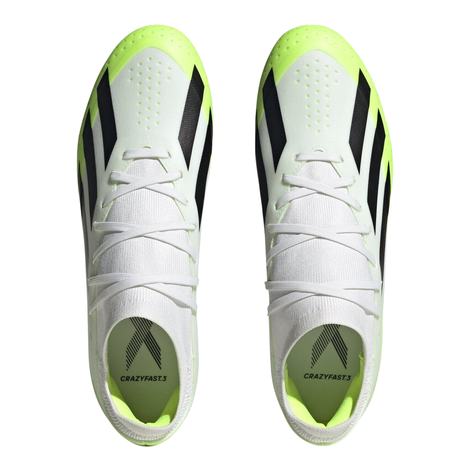 Adidas X Crazyfast .3 FG Football Boots Unisex - White/Green