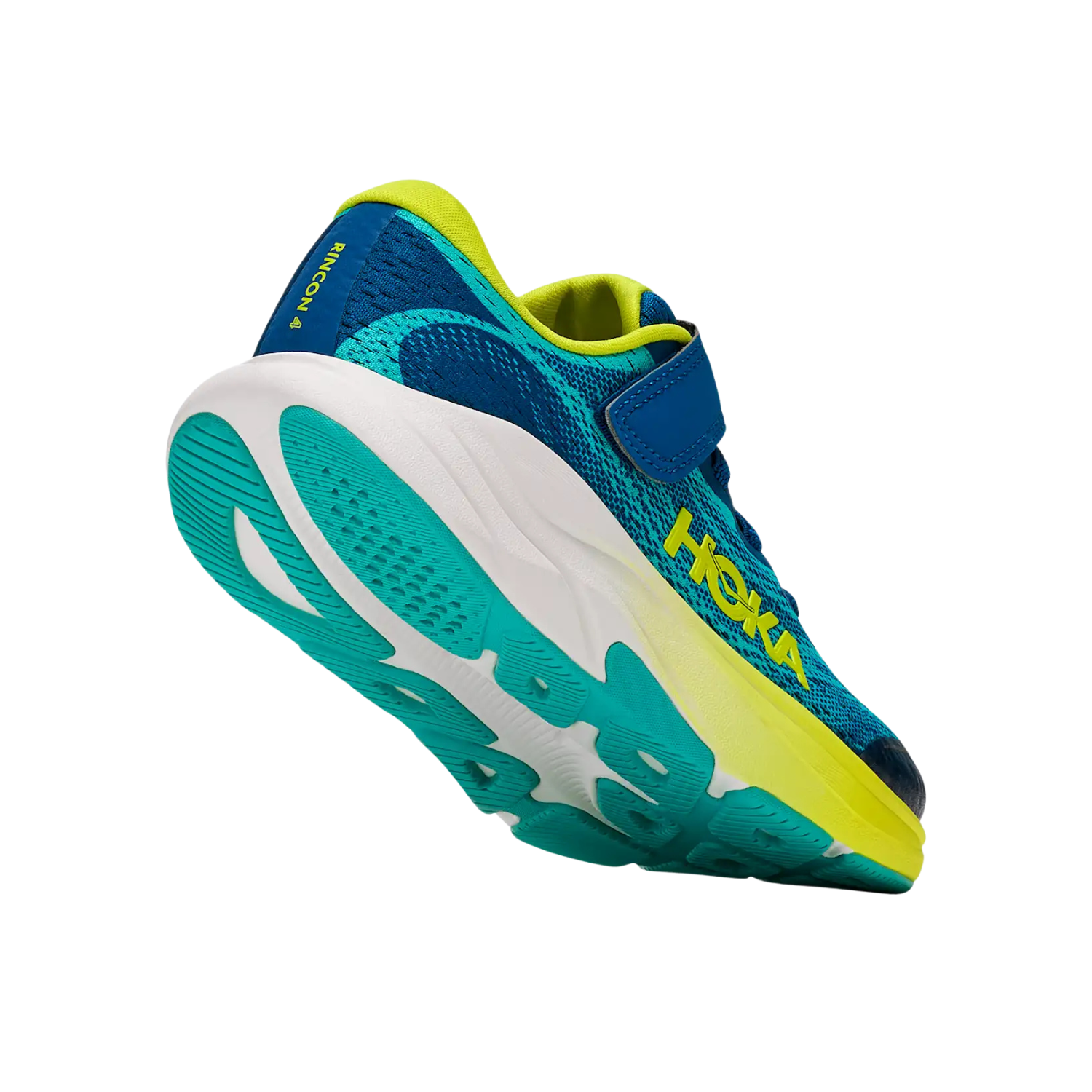 Hoka Rincon 4 Running Shoe Kids - Electric Aqua/Neon Citrus Running Shoes Hoka