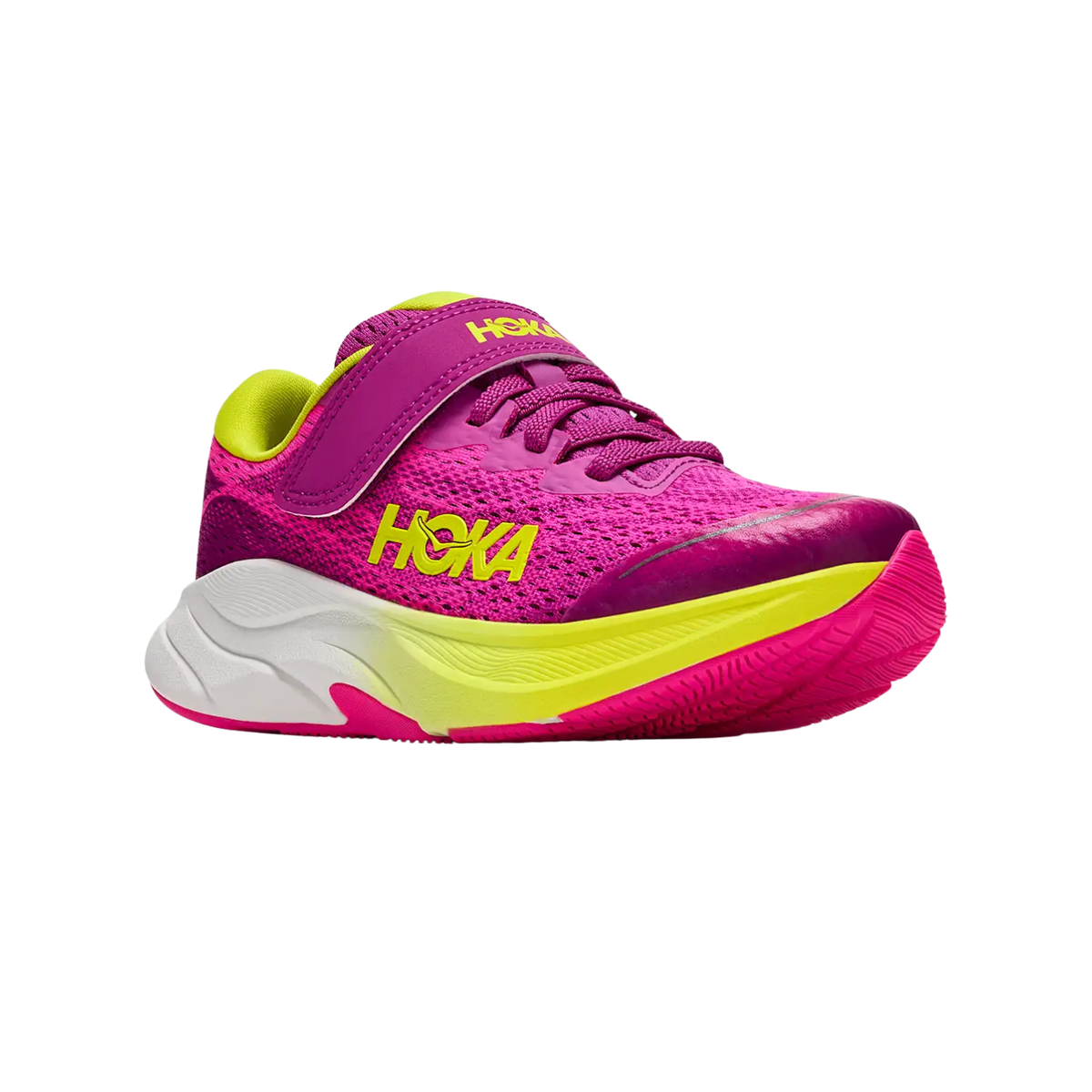 Hoka Rincon 4 Running Shoe Kids, Fuchsia, packaging view