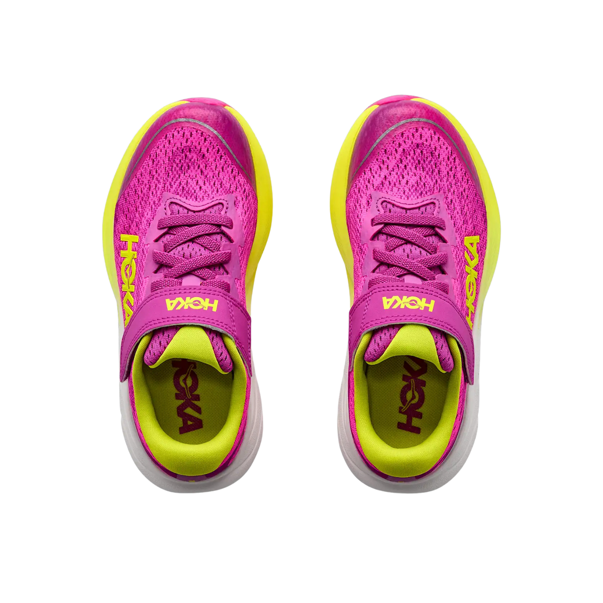 Hoka Rincon 4 Running Shoe Kids, Fuchsia, side view
