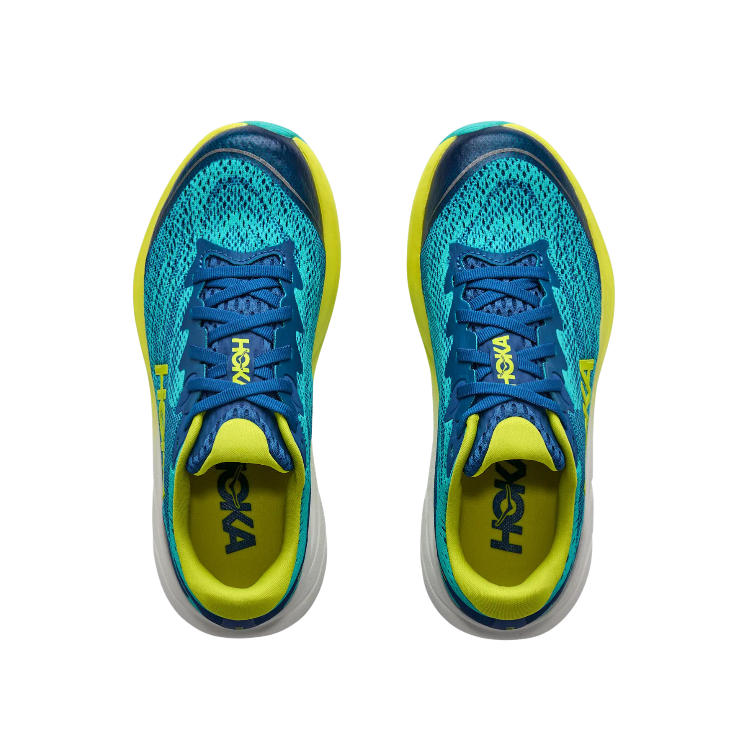 Hoka Rincon 4 Running Shoe Junior - Electric Aqua/Neon Citrus Running Shoes Hoka
