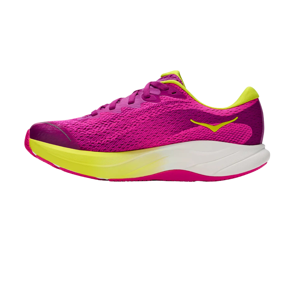 Hoka Rincon 4 Running Shoe Junior, Fuchsia, back view