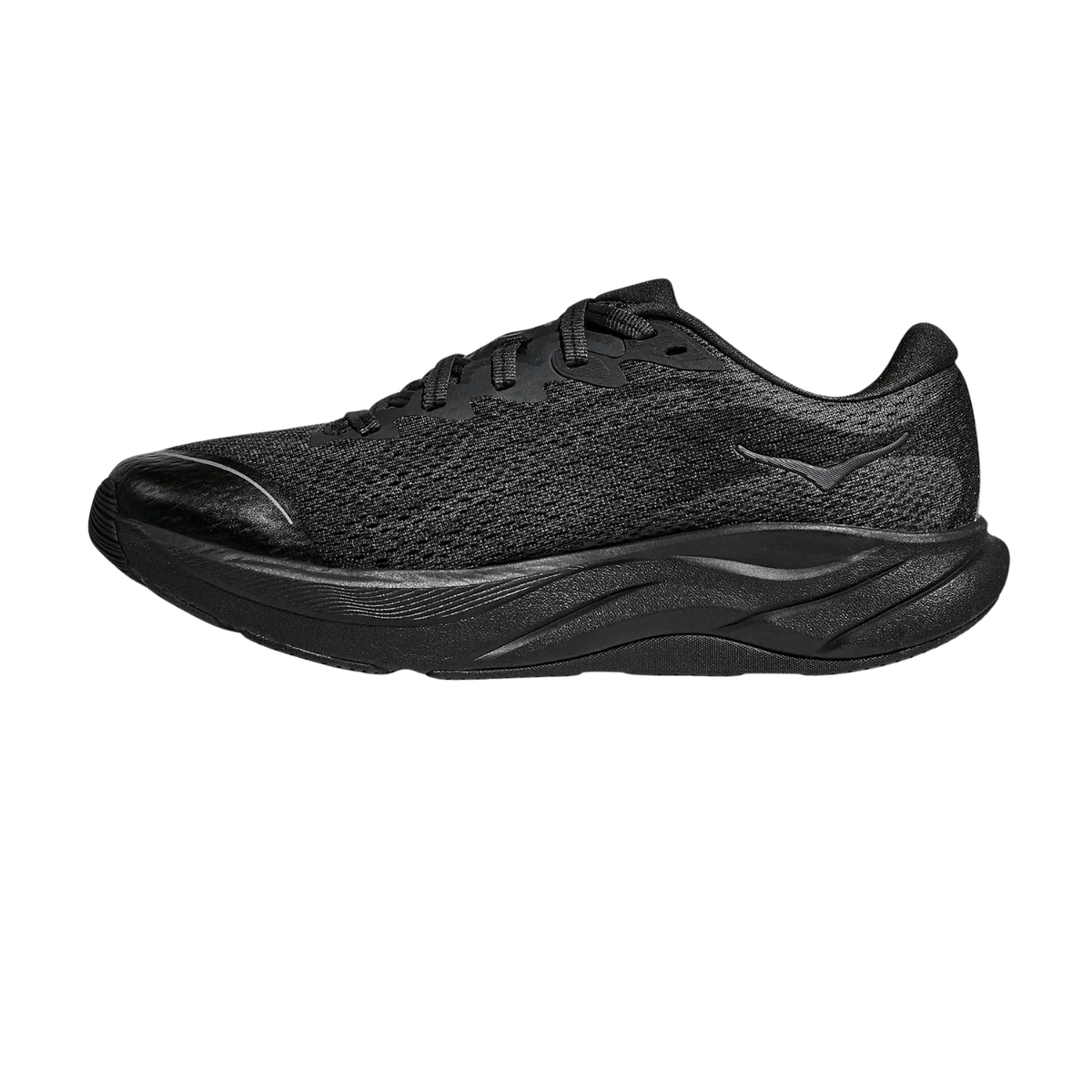 Hoka Rincon 4 Running Shoe Junior, Black, back view