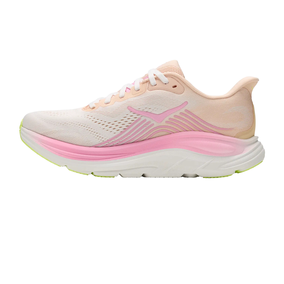 Hoka Clifton 11 Running Shoe Women, Tangerine Glow/White, back view