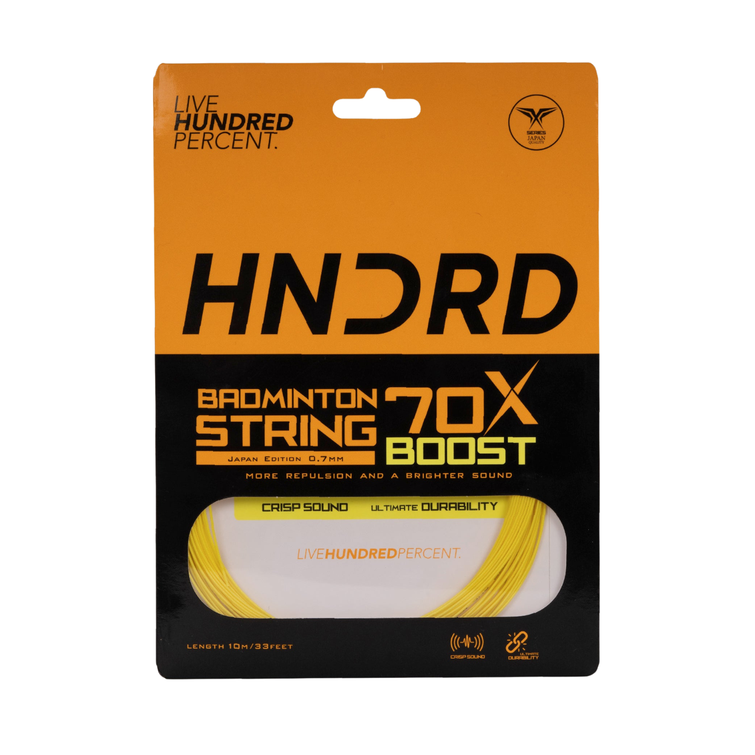 Hundred 70X Boost Badminton String - Limeade by Hundred