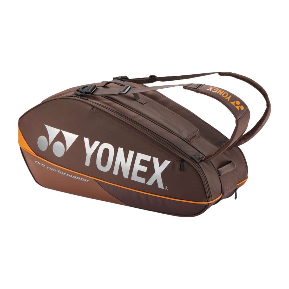 Yonex Pro Racket Bag 9 Pack, Espresso Brown, back view