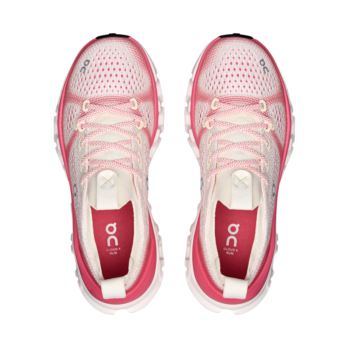 On Running Cloud X Tempo Running Shoe Women - Ivory/Camellia Running Shoes On Running