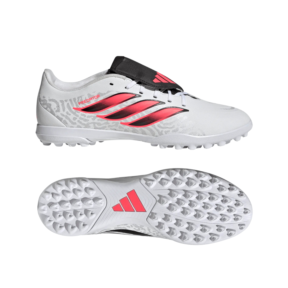 Adidas Predator Club Fold-Over Tongue turf boots, White/Red/Black, view 12