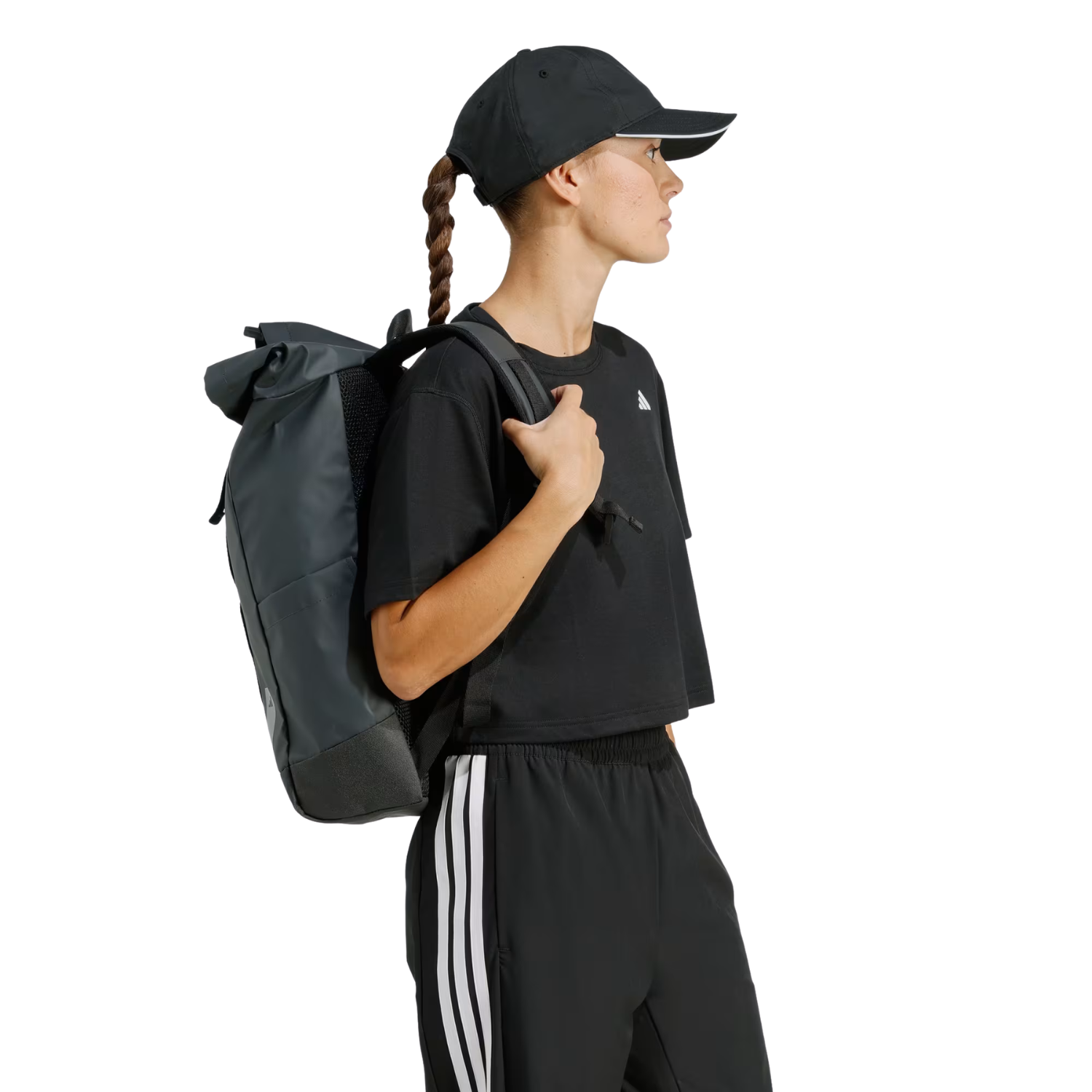Adidas Hybrid Backpack Rolltop - Carbon/Black