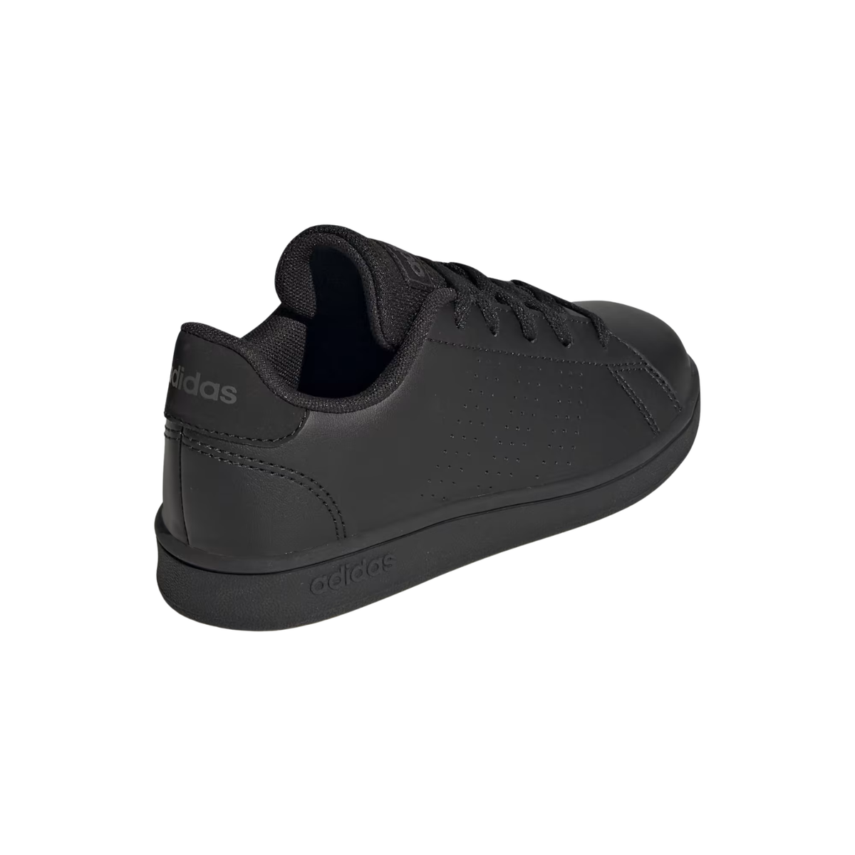 Adidas Advantage Lifestyle Court kids' trainers, Core Black, close-up detail