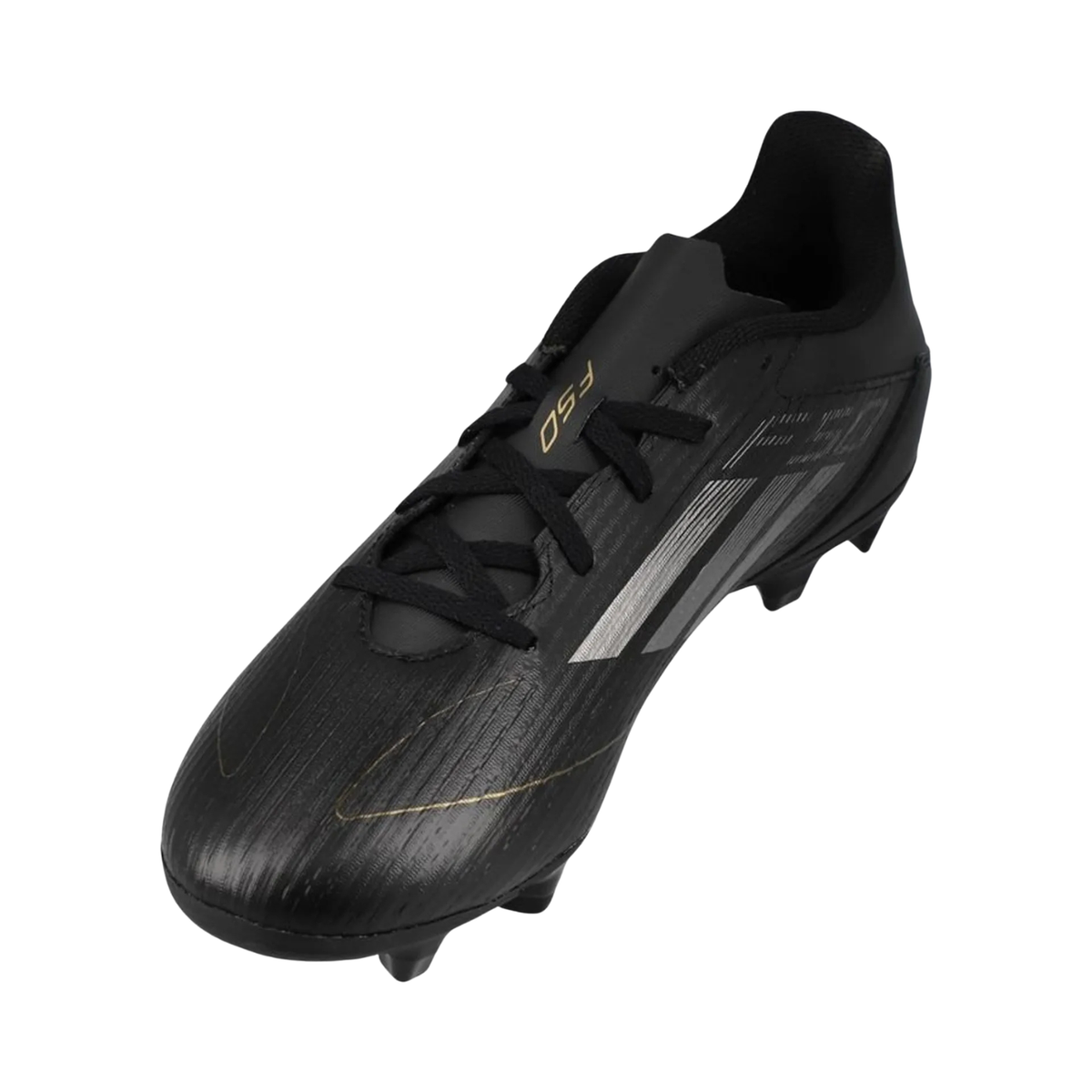 Adidas F50 Club FxG Football Boots Unisex, Black, close-up detail