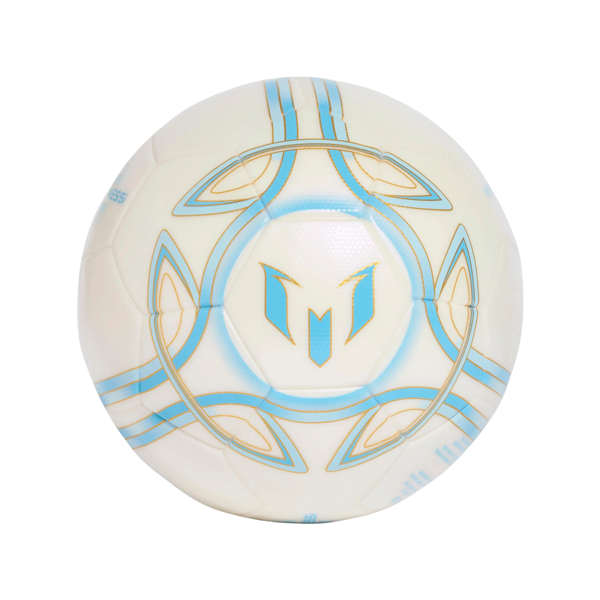 Adidas Messi League Football, White/Blue, back view