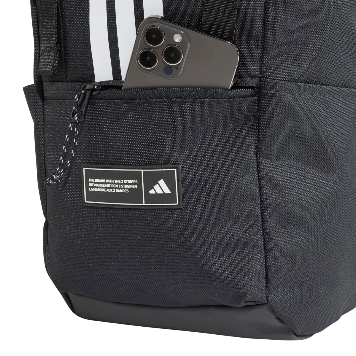 Adidas 3 Stripes Flap Backpack - Black Luggage Adidas