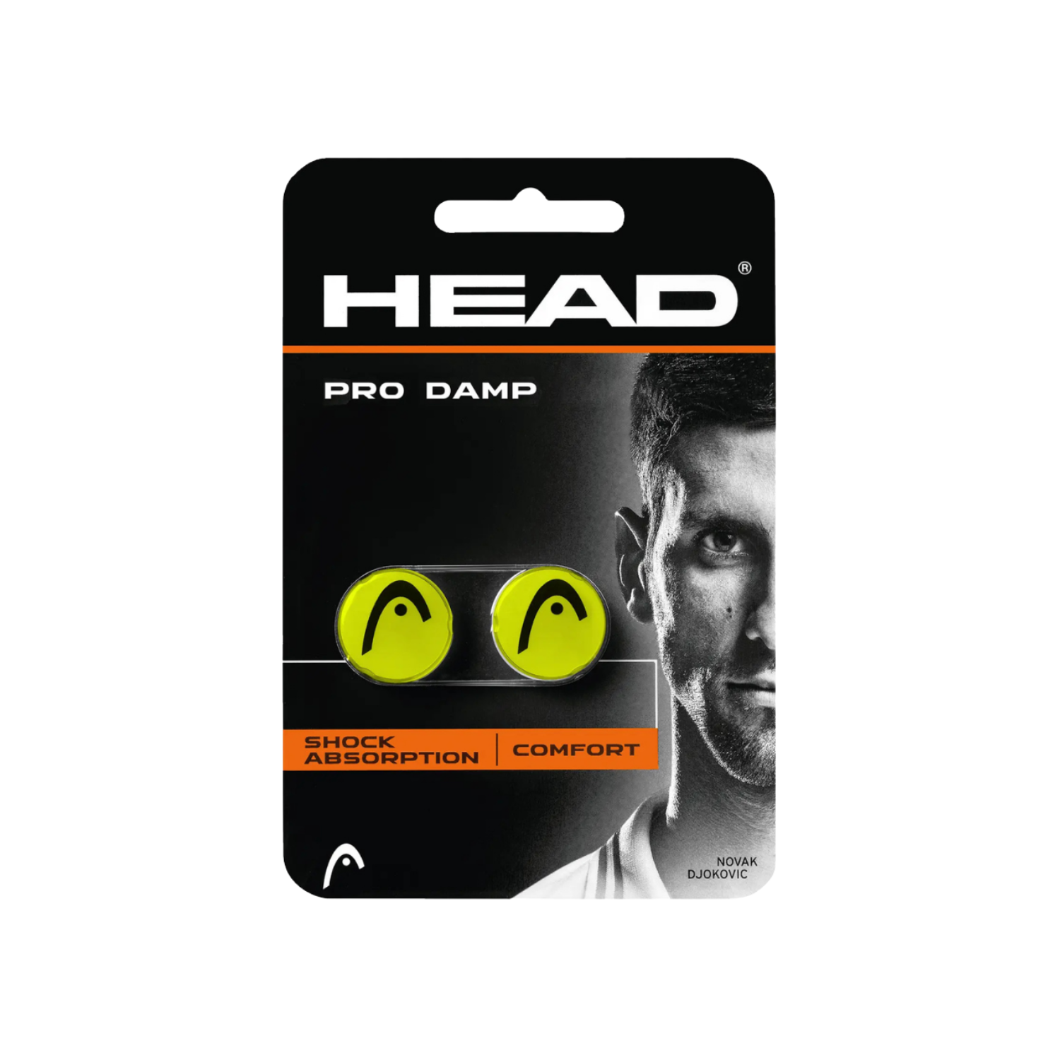 Head Pro Damp Tennis Dampener (Pack of 2) - Multicolour Single Pack YELLOW Dampener Head