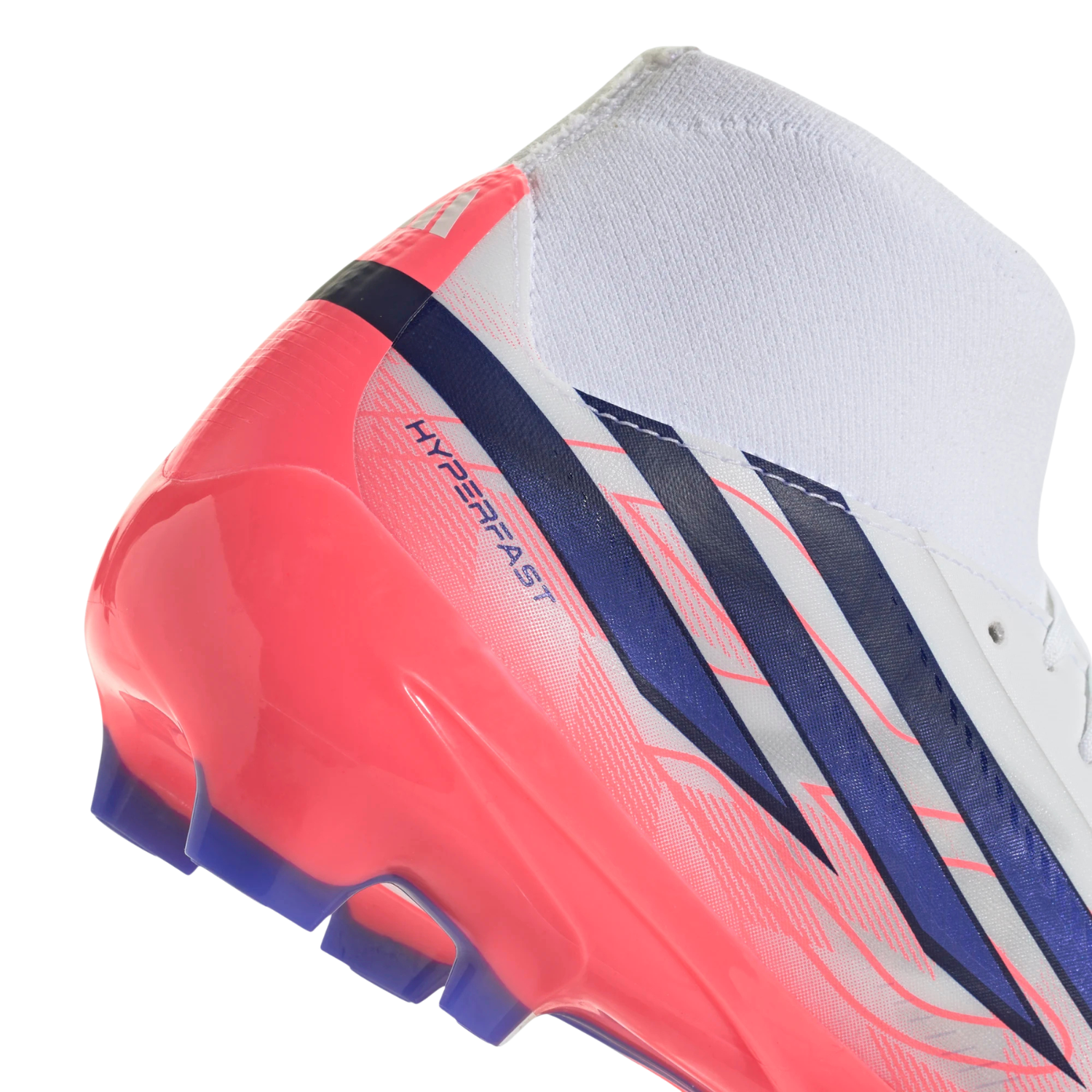 Adidas F50 Hyperfast League Mid FG Football Boots Unisex - White/Purple/Pink Football Boots Adidas