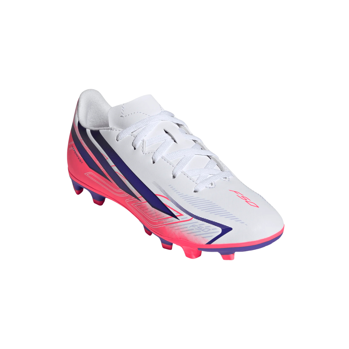 Adidas F50 Hyperfast Club FG/MG Football Boots Junior - White/Purple/Pink (KK1308) Football Boots Adidas