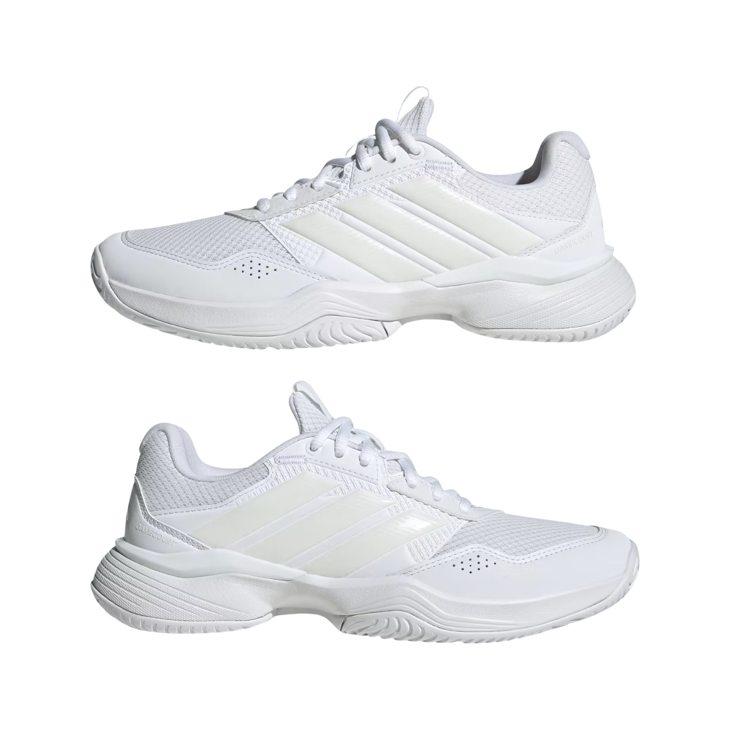 Adidas GameCourt 3 Tennis Shoes Women - White/Silver/White Tennis Shoes Adidas