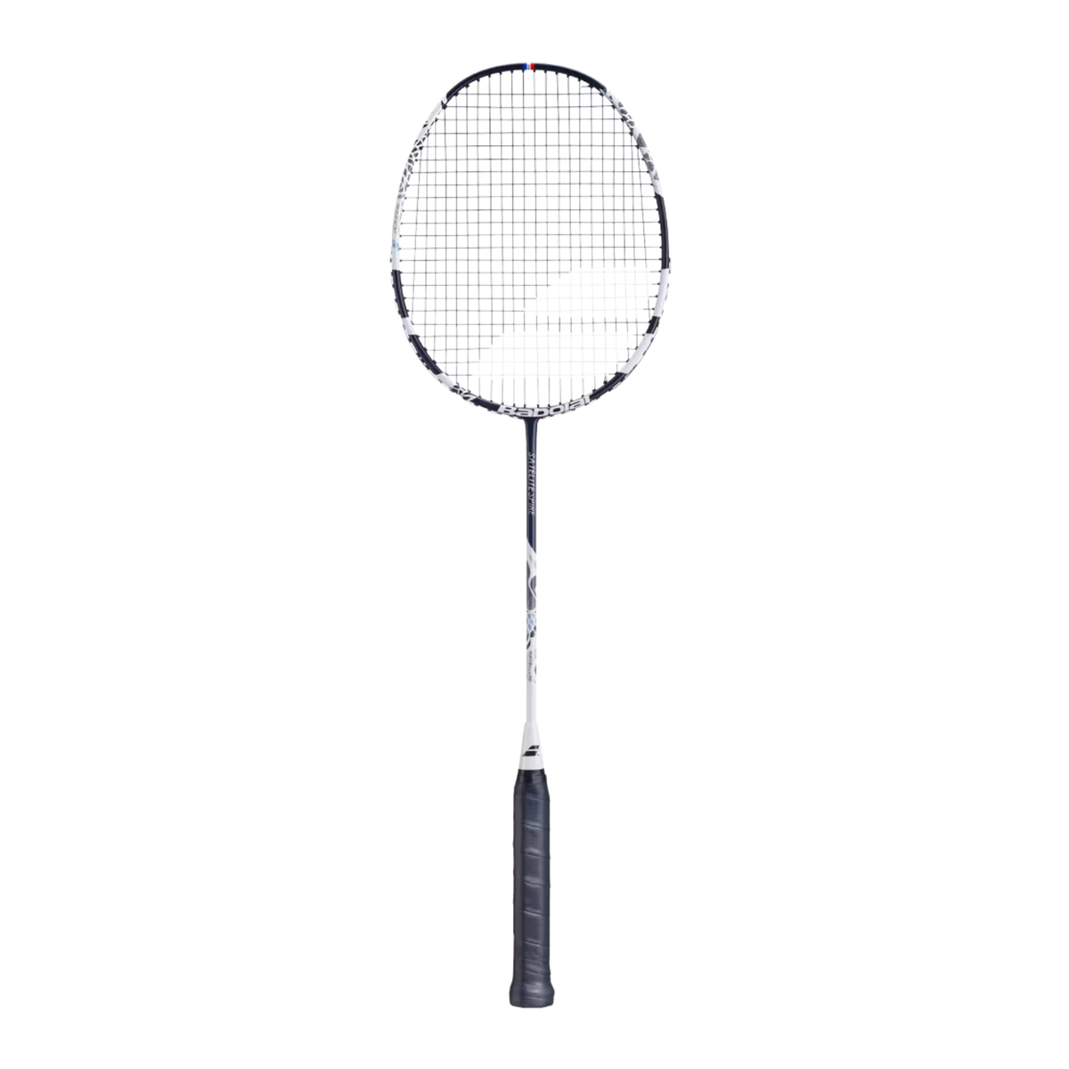 Babolat Satelite Spire 2026 Strung, White/Blue, front view