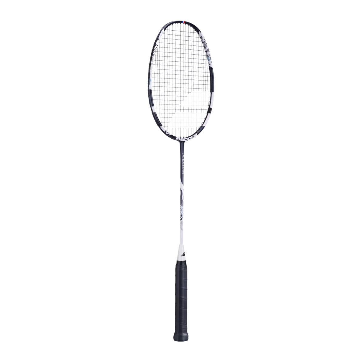 Babolat Satelite Spire 2026 Strung, White/Blue, side view