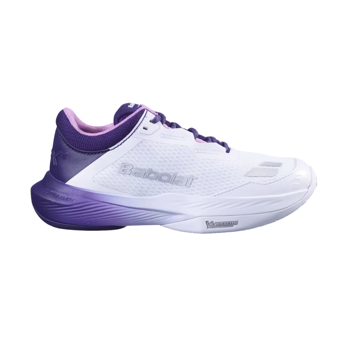 Babolat SFX 4 All Court Tennis Shoe Women - White/Dark Purple White Dark Purple Tennis Shoes Babolat