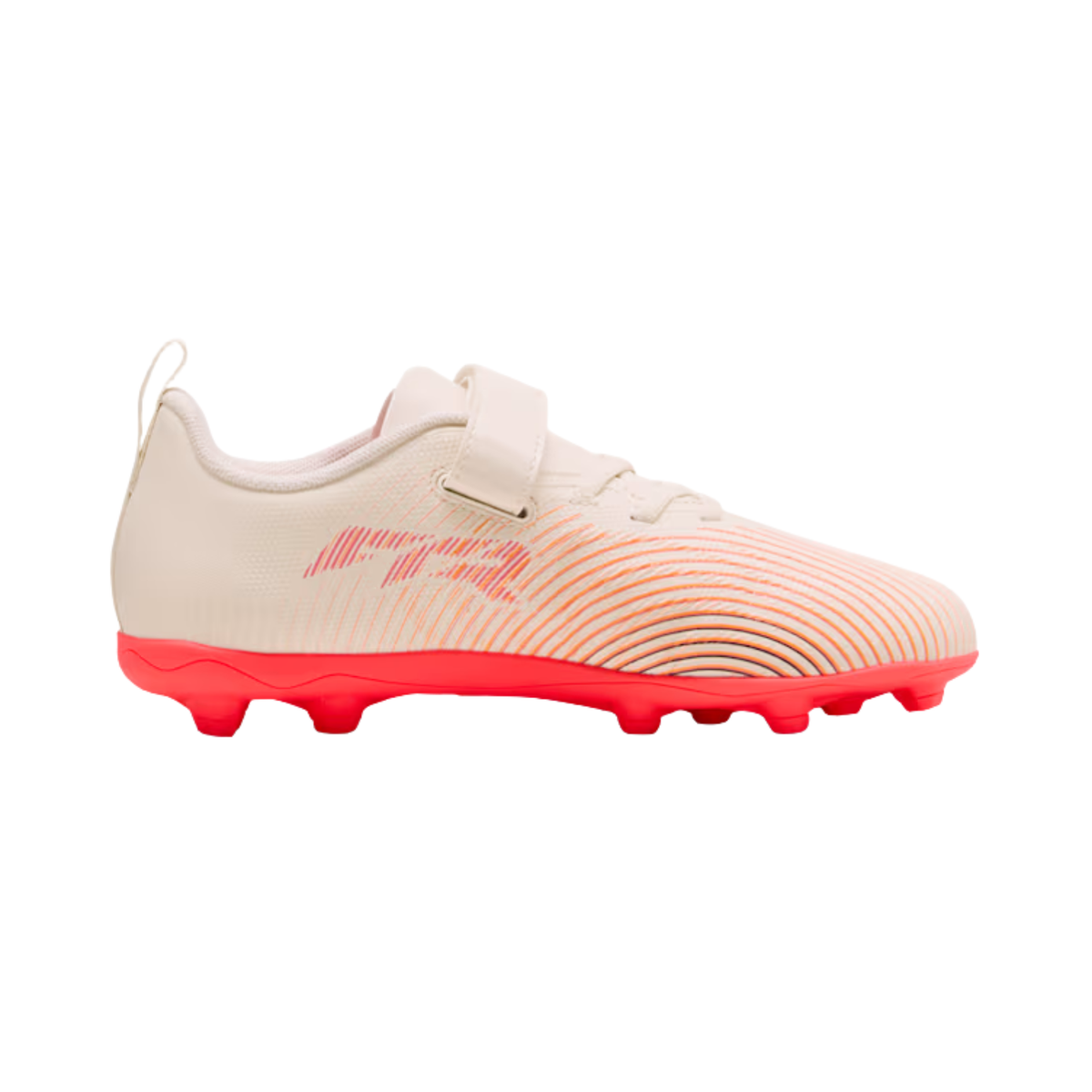 Puma Future 9 Play V FG/AG RB Jr, Almond/White/Red/Black, back view