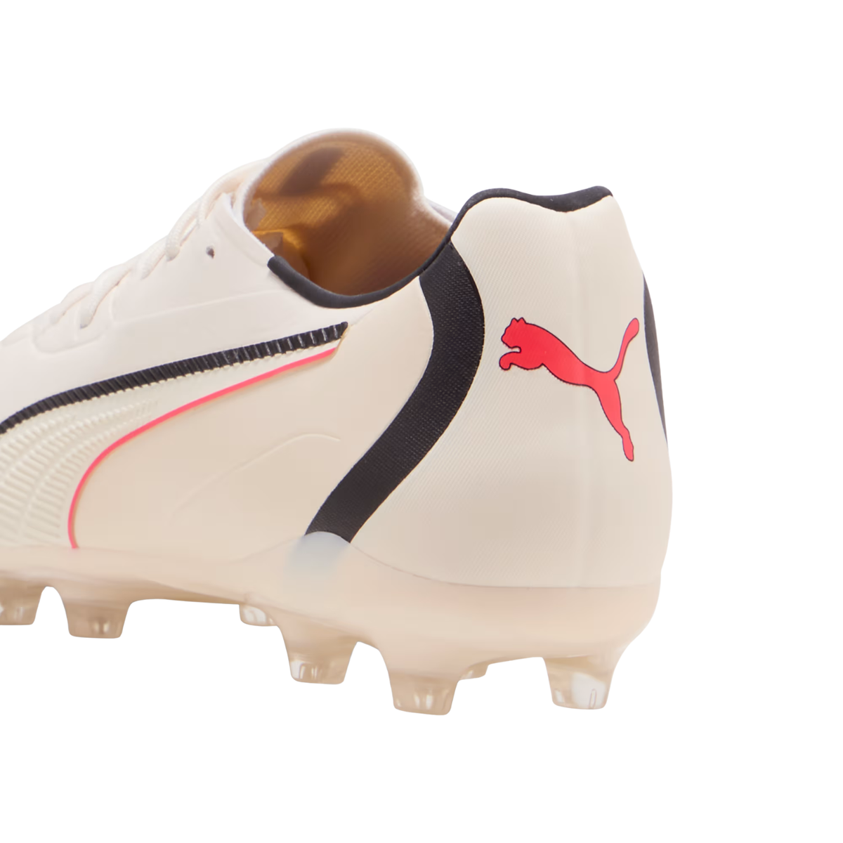 Puma King 20 Match FG/AG Football Boots Unisex - Almond/Black/Red Football Boots Puma