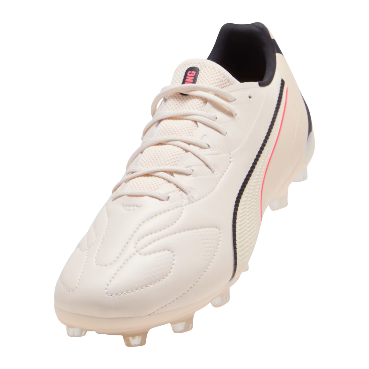 Puma King 20 Match FG/AG Football Boots Unisex - Almond/Black/Red Football Boots Puma