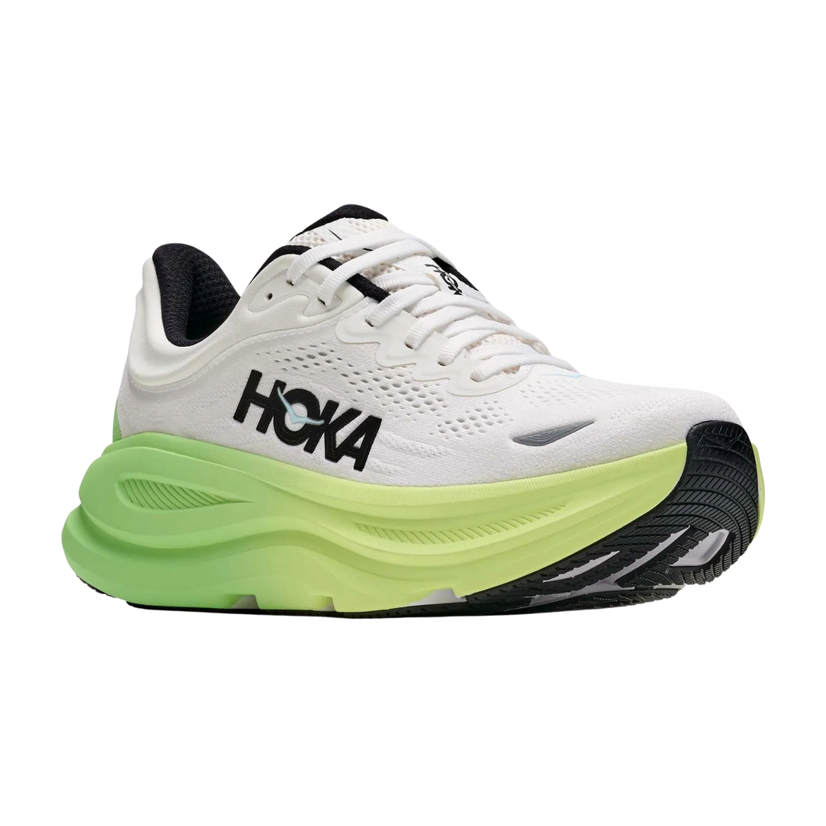 Hoka Bondi 9 Running Shoe Women - White/Tart Apple Running Shoes Hoka