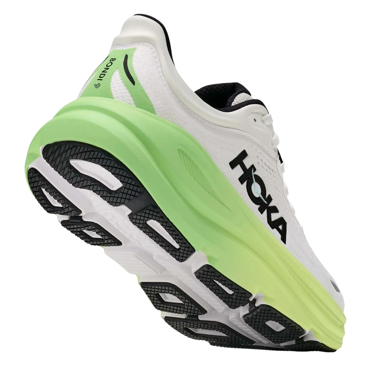 Hoka Bondi 9 Running Shoe Women - White/Tart Apple Running Shoes Hoka