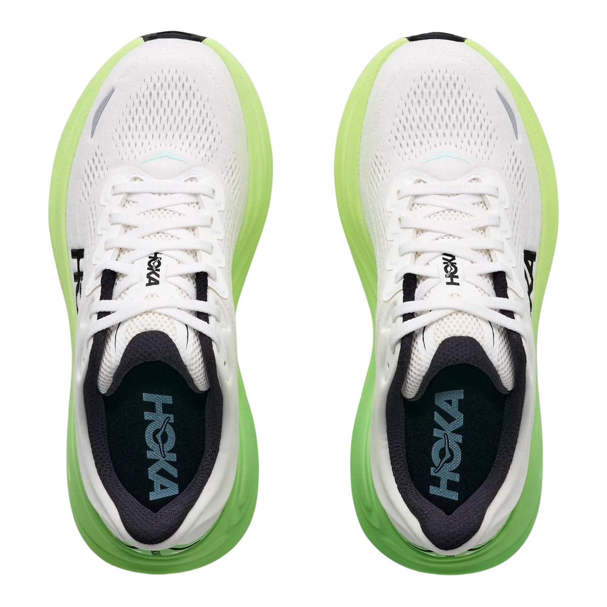 Hoka Bondi 9 Running Shoe Women - White/Tart Apple Running Shoes Hoka