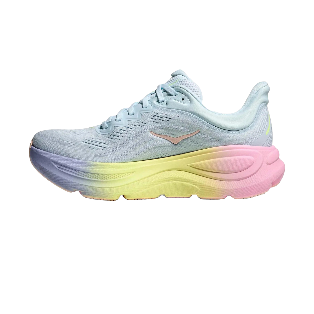 Hoka Bondi 9 Running Shoe Women, Glimmering Blue/Overcast, back view