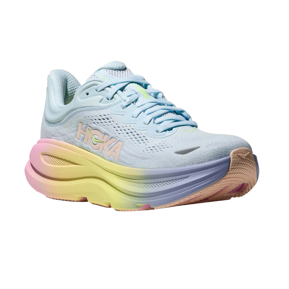 Hoka Bondi 9 Running Shoe Women - Glimmering Blue/Overcast Running Shoes Hoka