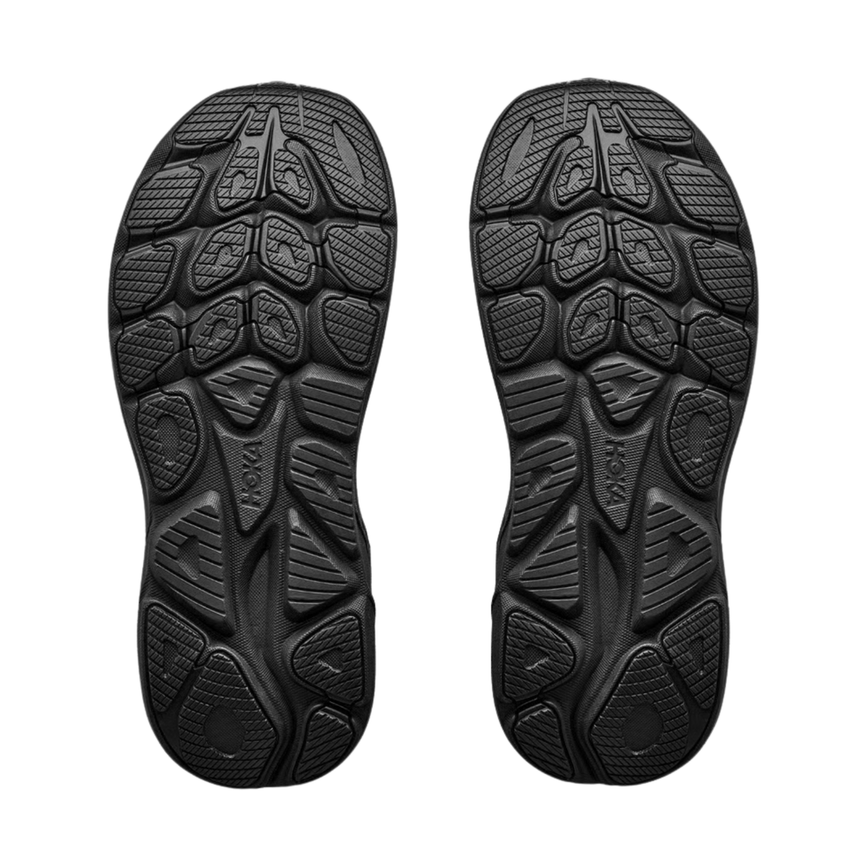 HOKA Clifton 11 Women's Running Shoes, Black/Black, close-up detail