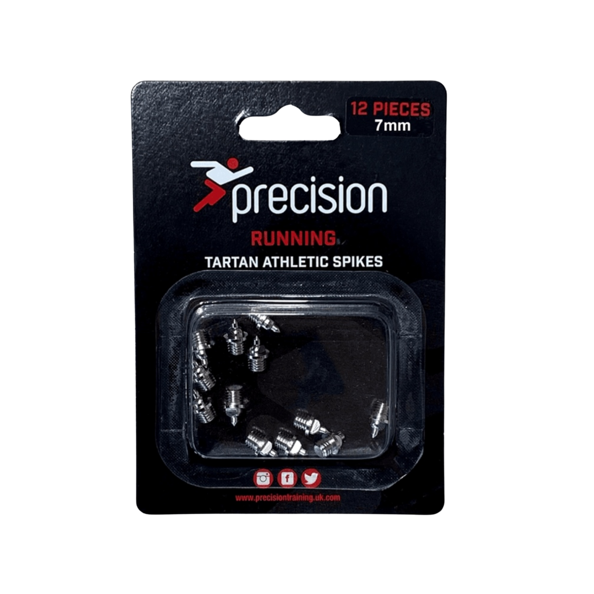 Precision 7mm tartan track spikes