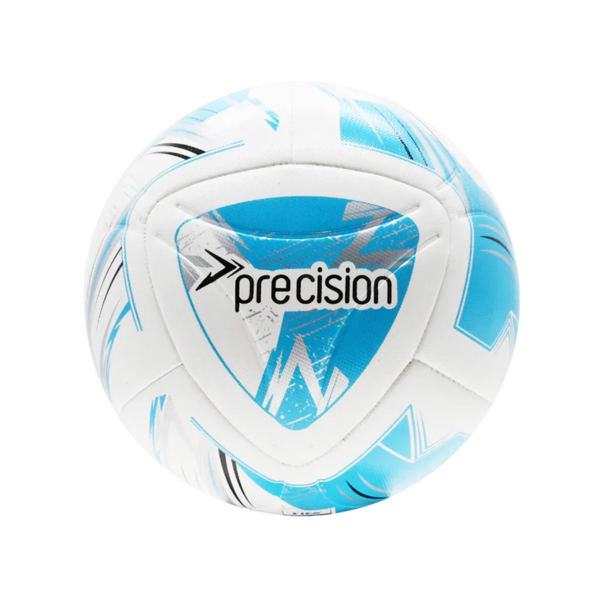 Precision Rotario FIFA Quality Match Football - White/Cyan, Size 3, 4 & 5 (PRF158) White Cyan Black Silver Football Precision