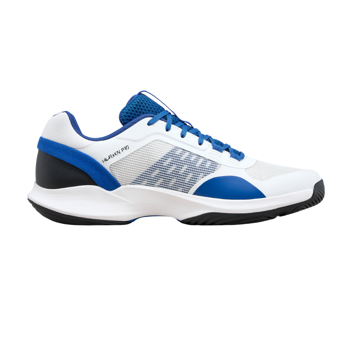 Wilson Hurakn Pro V2 Men's Padel Shoes, White/Deja Vu Blue, back view