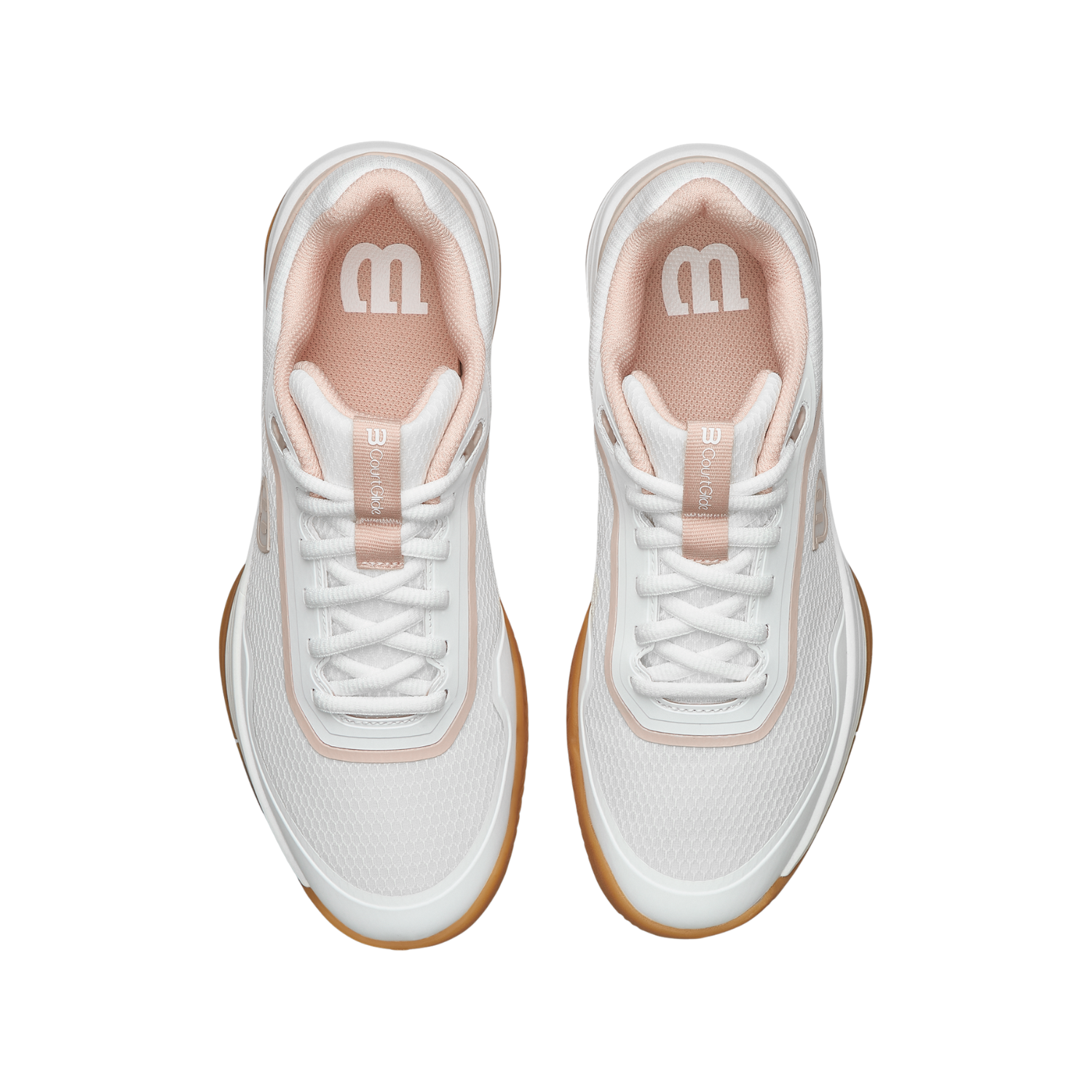 Wilson Courtglide Women's Tennis Shoes - White/Cameo Rose (WRS339810) Tennis Shoes Wilson