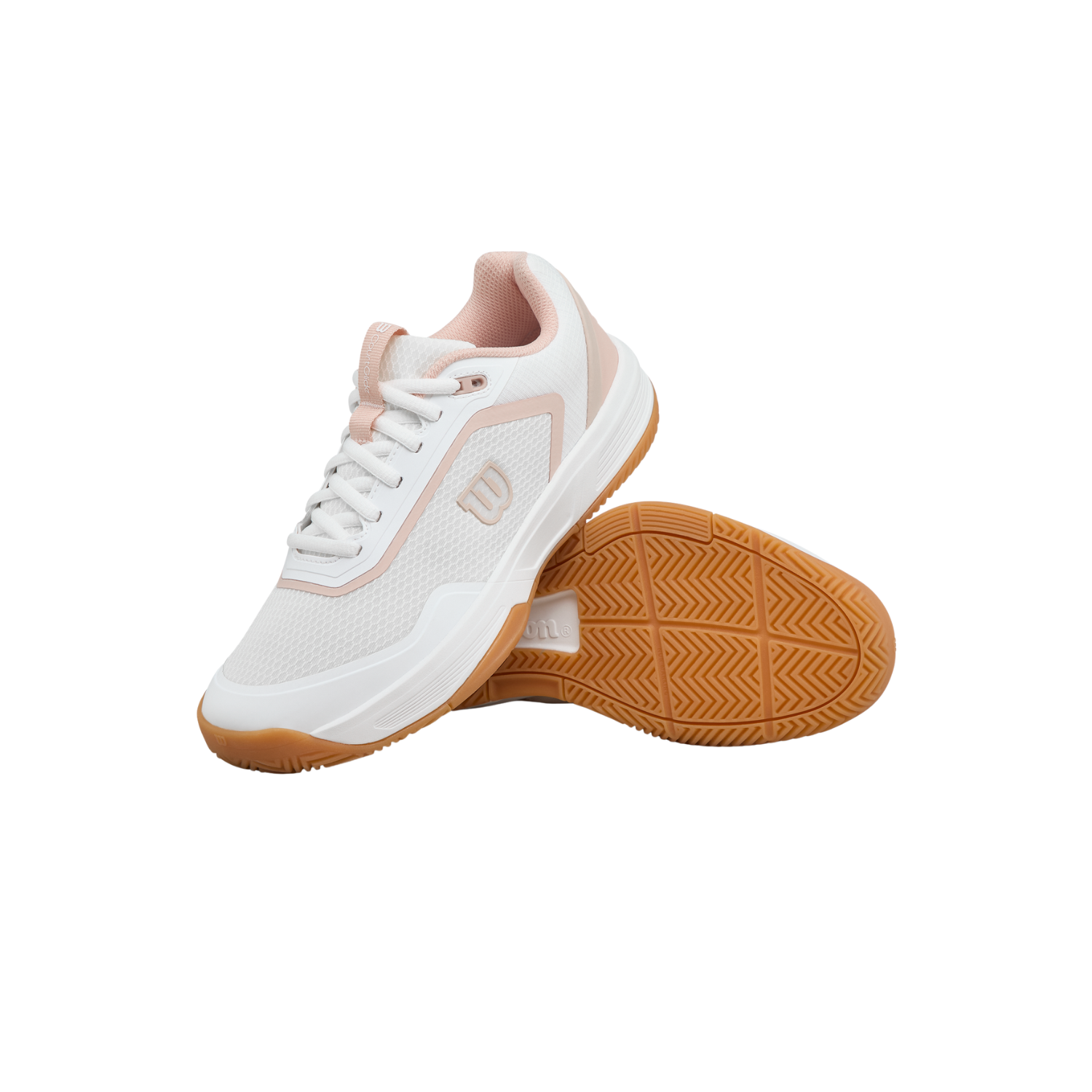 Wilson Courtglide Women's Tennis Shoes - White/Cameo Rose (WRS339810) Tennis Shoes Wilson