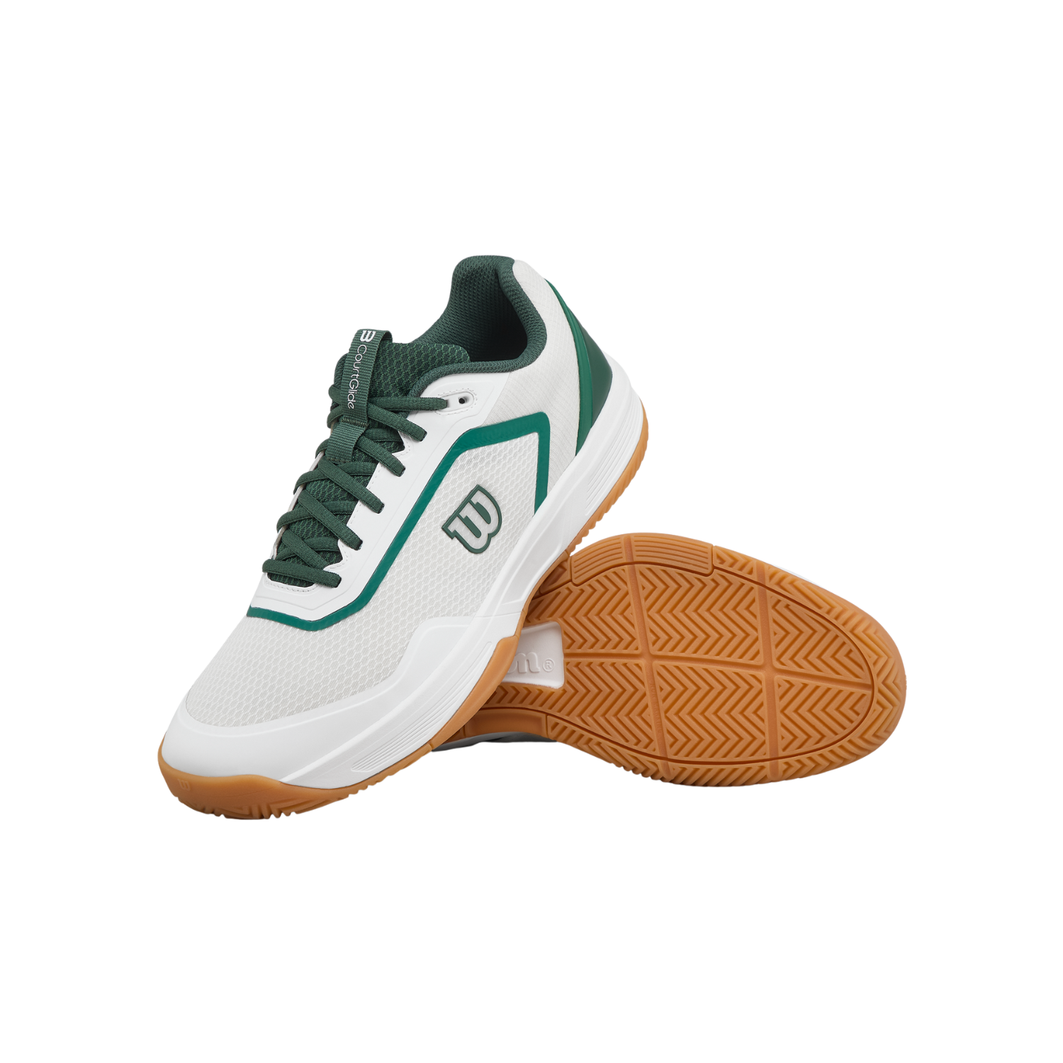 Wilson Courtglide Men's Tennis Shoes - White/Sycamore (WRS339760) Tennis Shoes Wilson